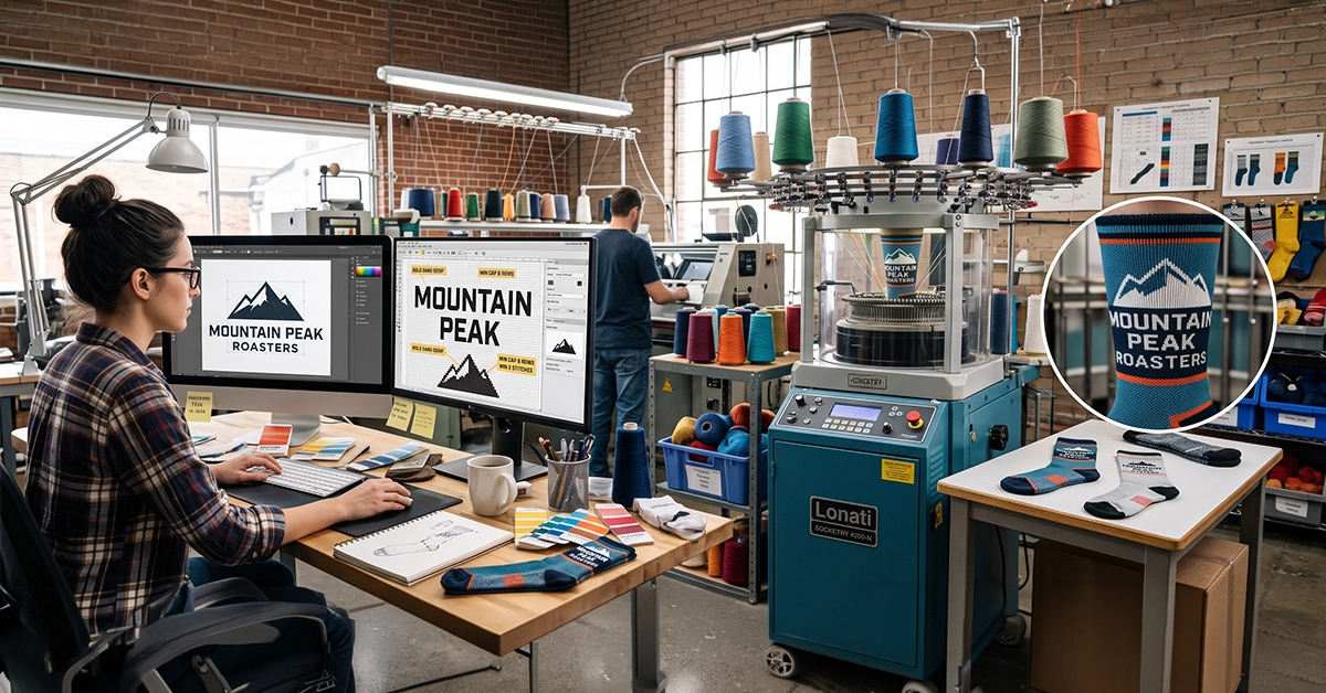 Vector Artwork to Jacquard Stitch: Preparing Your Logo for Custom Sock Production